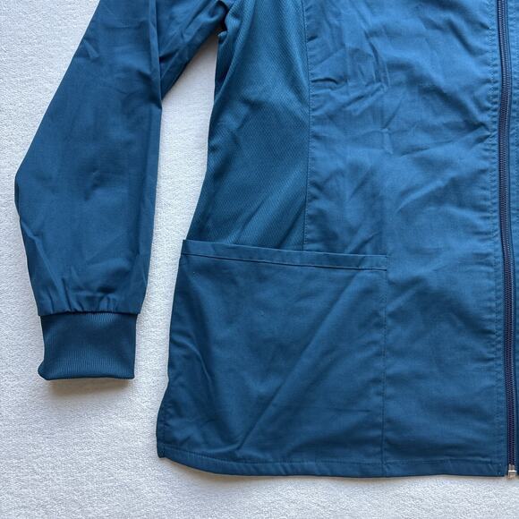 NWT Cherokee Workwear Professionals Womens XL Zip Scrub Jacket CAR Blue WW390 - Picture 8 of 14